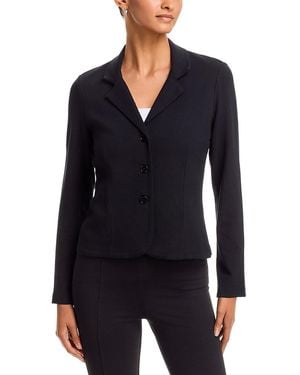 Majestic Filatures French Terry Three Button Blazer - Blue