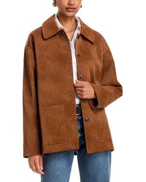Wayf Rita Faux Suede Jacket - Brown