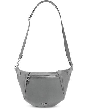 Baggallini Securtex Jet Set Anti Theft Crescent Sling Bag - Gray