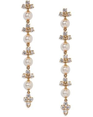 Nadri Venus Long Linear Drop Earrings, 2.9L - White