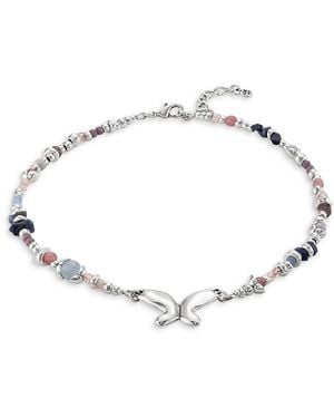 Uno De 50 Sterling-Plated Necklace With Handmade Crystals - Metallic