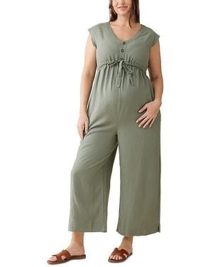 Ingrid & Isabel Linen Blend Jumpsuit - Green