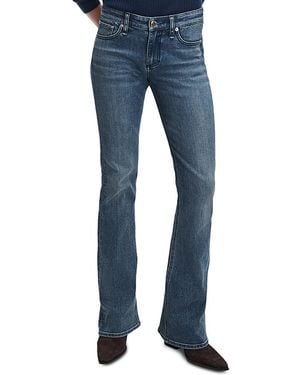 Rag & Bone Kinsley Low Rise Cotton Stretch Full Bootcut Jeans - Blue