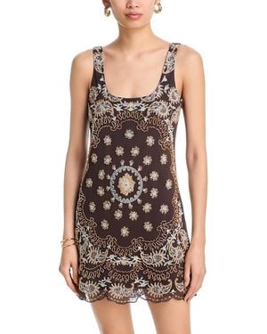 Aqua X Agua Bendita Beaded Mini Dress - Black