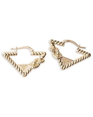 Prada Metal Earrings - White