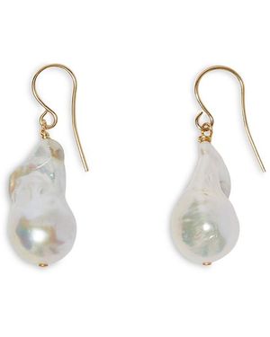 Jil Sander Cultured Freshwater Pearl Drop Earrings - White