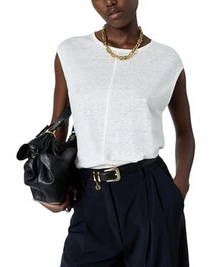 Gerard Darel Michele Linen Top - White