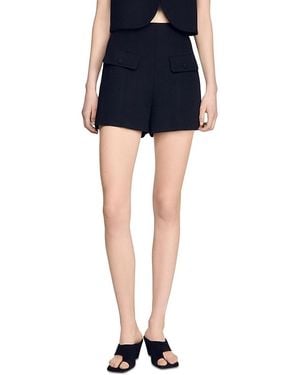 Sandro Lavandie Wool Shorts - Blue