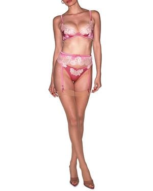 Fleur du Mal Juliet Lace Thong - Red