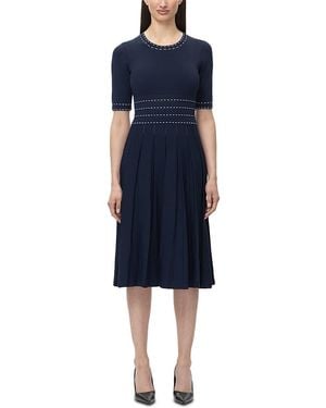 Hervé Léger The Kimberly Box Pleat Dress - Blue
