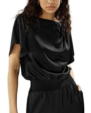 LILYSILK Peplos Shirt - Black