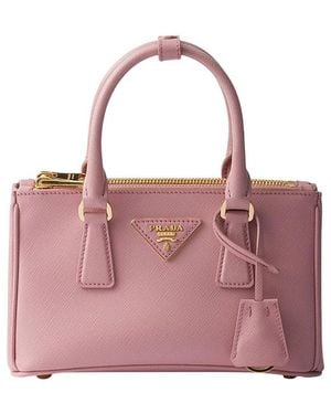 Prada Galleria Mini Saffiano Leather Bag - Purple