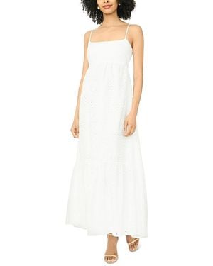 1.STATE Embroidered Eyelet Maxi Dress - White
