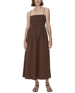 Pistola Bianca Poplin Dress - Brown