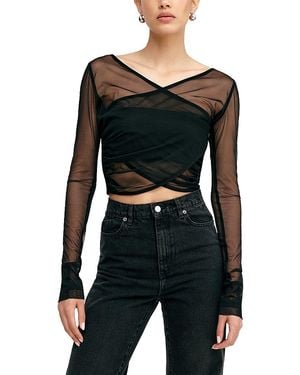 MARCELLA Britney Mesh Bolero Jacket - Black