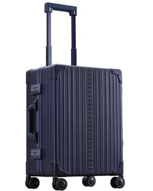 ALEON 21 Aluminum Carry On Spinner Suitcase - Blue