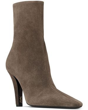 Saint Laurent Jill Booties - Brown
