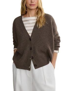 Jenni Kayne Cropped Cashmere Cocoon Cardigan - Brown
