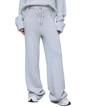 Splendid Tori Cashmere Ribbed Hem Sweatpants - Blue