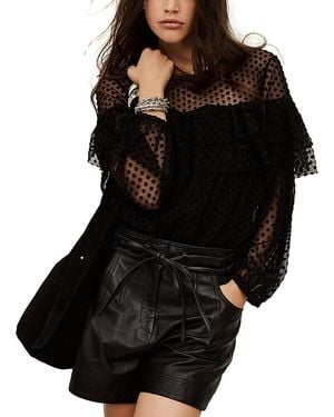Ba&sh Raff Ruffled Blouse - Black
