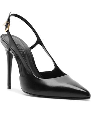 SCHUTZ SHOES Boris Leather Slingback Pumps - Black