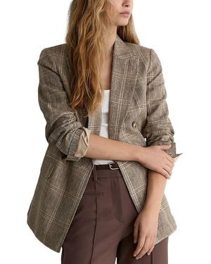 Reiss Petite Sybil Linen Blazer - Brown