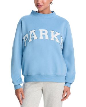 PARKE Varsity Mock Neck Sweatshirt - Blue