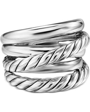 David Yurman Crossover Five Row Ring - Metallic