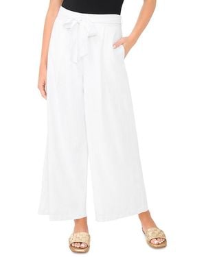 Vince Camuto Wide Leg Tie Waist Pants - White