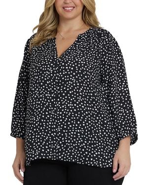 NYDJ Pintuck Blouse - Black