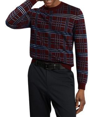Ted Baker Eatton Check Stitch Sweater - Blue