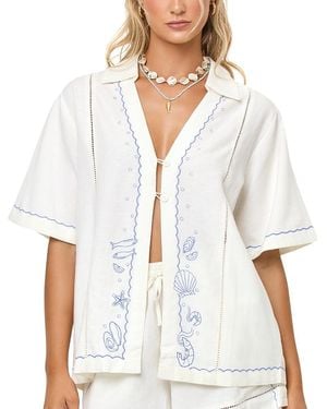 LSPACE L*Space La Mer Shirt Cover Up - White