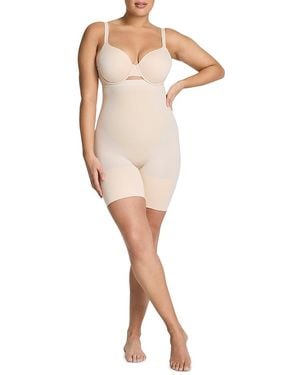 Spanx Sculpt Go Figure High Waisted Mid Thigh Shorts - White