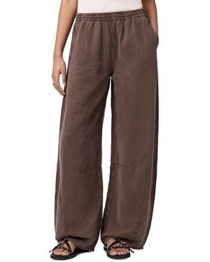 AllSaints Jett Pull On Wide Leg Pants - Brown