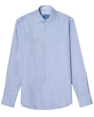 Robert Talbott Reynolds Mini Check Contemporary Fit Shirt - Blue
