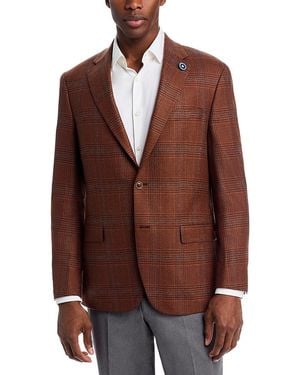 Hart Schaffner Marx Classic Fit Plaid Sport Coat - Brown