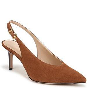 Veronica Beard Luciana Suede Slingback Pumps - Brown