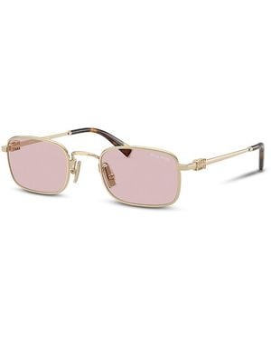 Miu Miu Regarde Rectangle Sunglasses, 49Mm - Pink