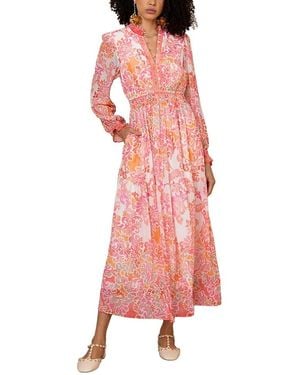 Hale Bob Bertille Chiffon Maxi Dress - Pink