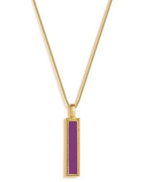 Karma and Luck Harmonious Path Amethyst Peace Charm Necklace - Metallic