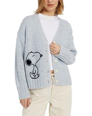 Chinti & Parker Merino Snoopy Marl Cardigan - Gray