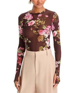 AFRM Kaylee Printed Lace Top - Red