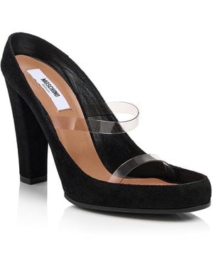Moschino Transparent Strap Sandals - Black