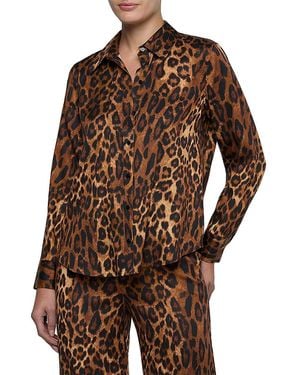 L'Agence Ellery Printed Long Sleeve Blouse - Brown