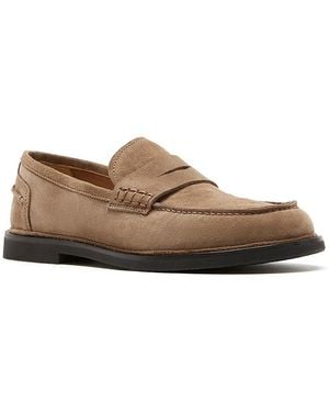 La Canadienne Magnetic Shearling Lined Suede Loafers - Brown