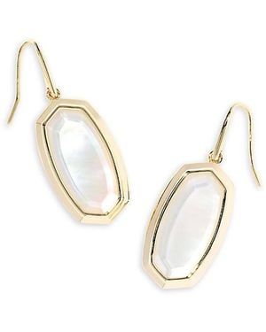 Kendra Scott Dani Stone Bezel Drop Earrings - Metallic