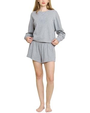 Honeydew Intimates Weekend Club Long Sleeve Shortie Pajama Set - Gray