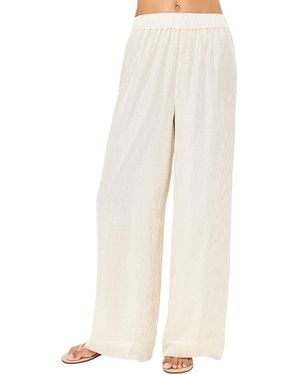 Cami NYC Medina Metallic Chiffon Pant - Natural