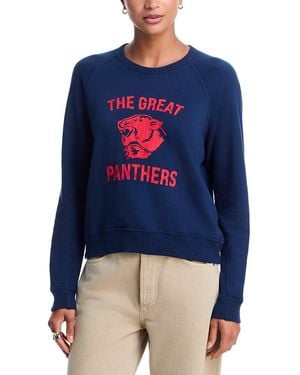 The Great The Fleece Rookie Cotton Sweatshirt - Blue