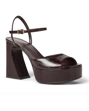 Fendi Missina Lucida Platform Sandals - Brown